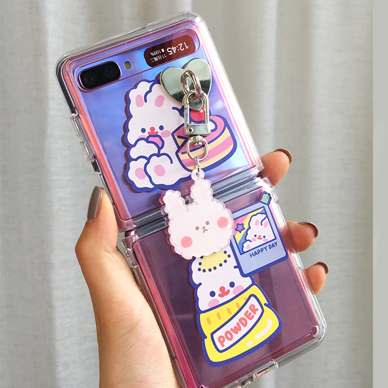 

Чехол-книжка с подвеской в виде кролика для Samsung Galaxy