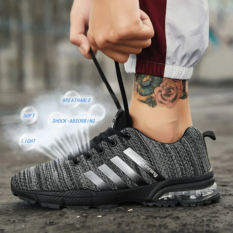 Men Sneakers New Casual Mens Breathable Trainers Shoes Fashion Mesh Man Sneaker Basket Tenis Hombre Shoe