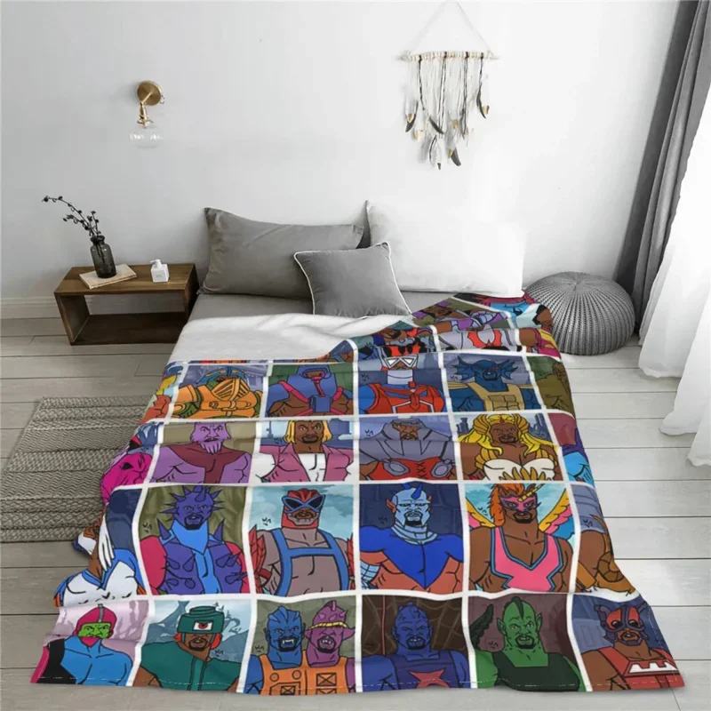 

Masters Of The Universe Blankets Flannel Print Cartoon Plaid Multi-Function Thin Throw Blanket For Bedding Office Rug Piece
