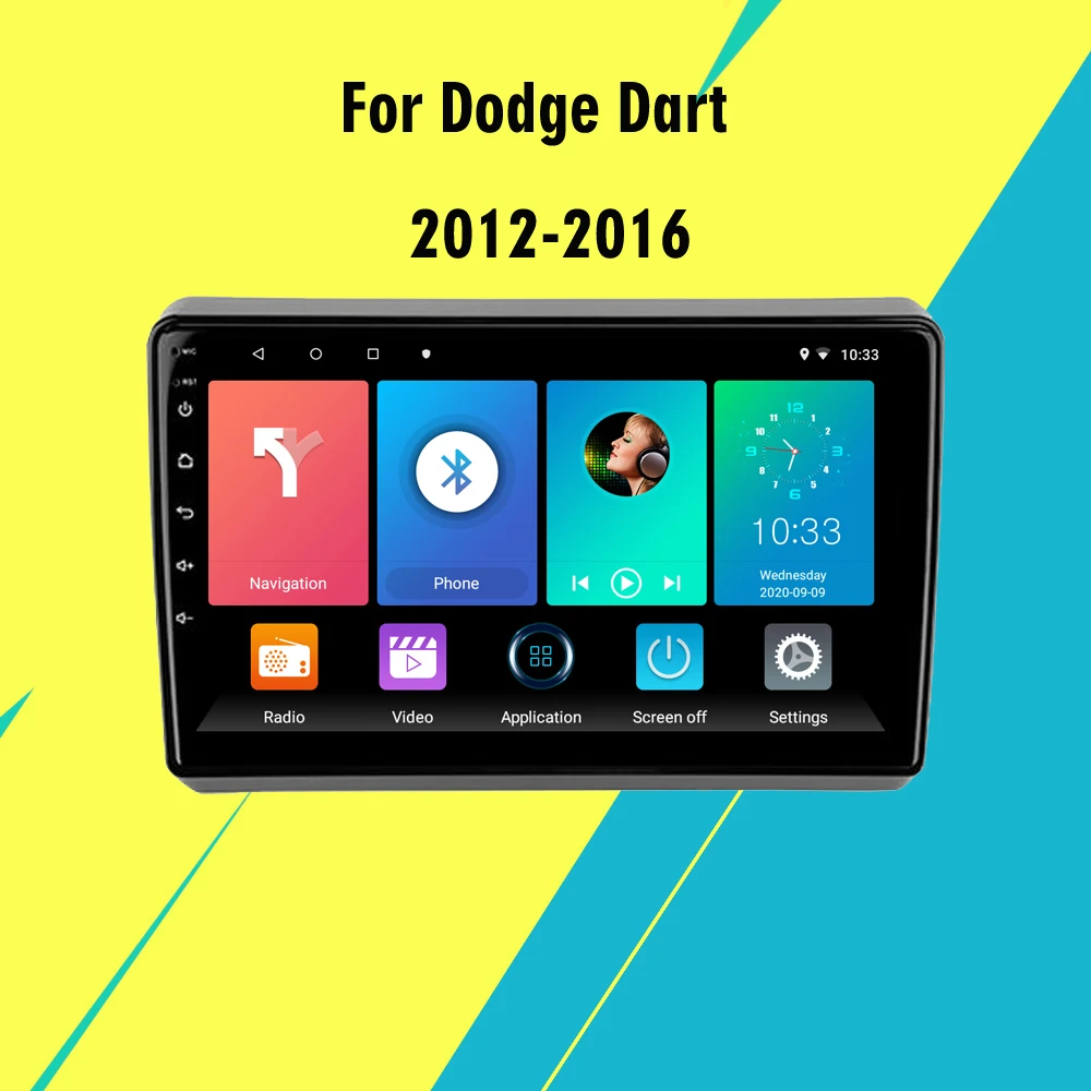 

For Dodge Dart 2012 - 2016 Aftermarket 2 Din 9" Android Car Multimedia Video Audio FM BT GPS Navigation Player Head Unit