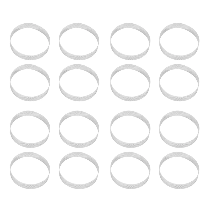 

16Pcs Circular Porous Tart Ring Bottom Tower Pie Cake Mould Baking Tools Heat-Resistant Perforated Cake Mousse Ring,10Cm