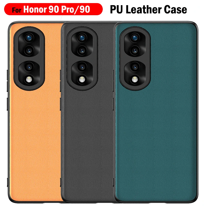

Ультратонкий чехол из искусственной кожи для Honor 90 Pro, Модный чехол для Honor 80 90 Pro, противоударный чехол