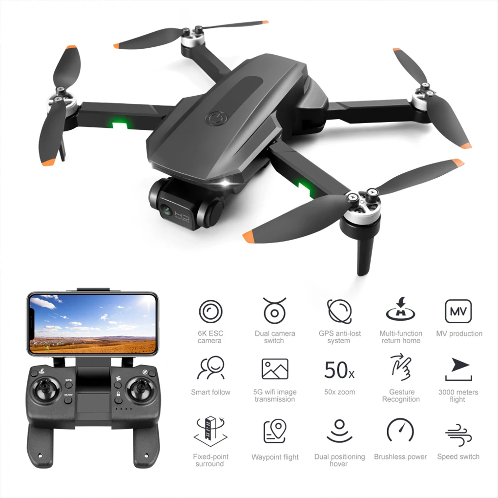 

4K/6K/8K 4 Channel Aircraft APP-controlled Brushless Motor Auto Return Quadcopter Photographing Remote Control Camera Drone