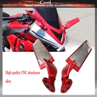 high quality cnc aluminum alloy fixed wind wing motorcycle rearview mirror for kawasaki ninja zx25r zx6r zx7r zx636 h2r zzr