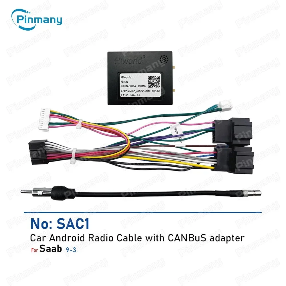 

Для SAAB 9-3 автомобильный стерео кабельный разъем Hiworld CAN Bus декодер Android радио аксессуары жгут проводов питания адаптер SAC1