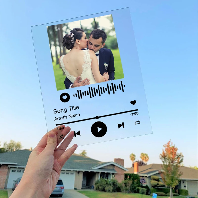 Акриловая доска для фотографий на заказ музыкальная табличка с кодом песен