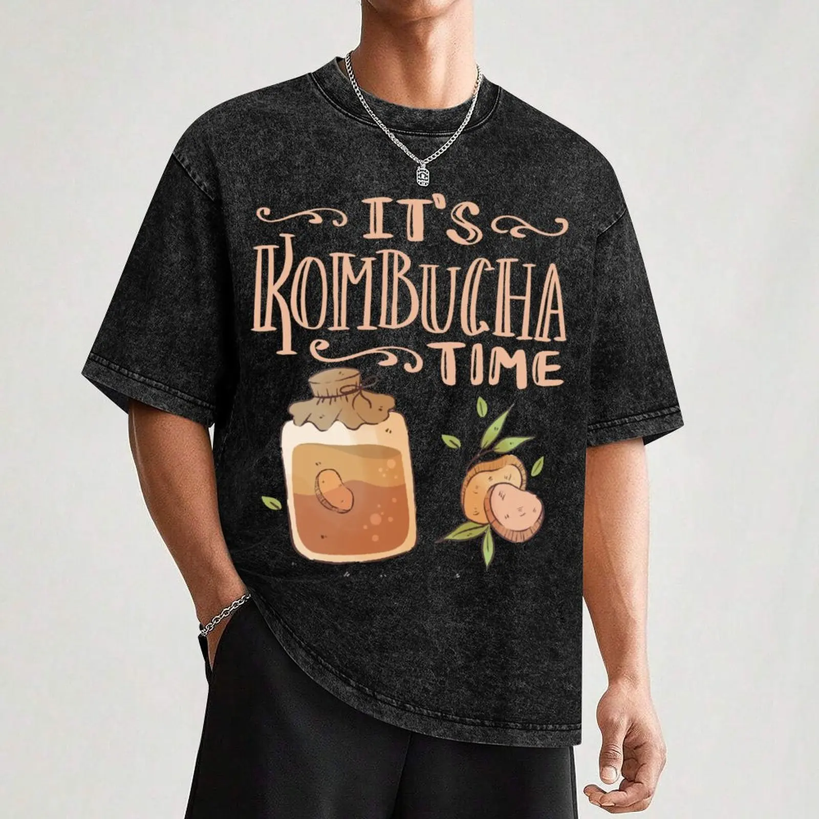 Футболка Healthy Homemade Kombucha in a Jar с рисунком мужские футболки по индивидуальному