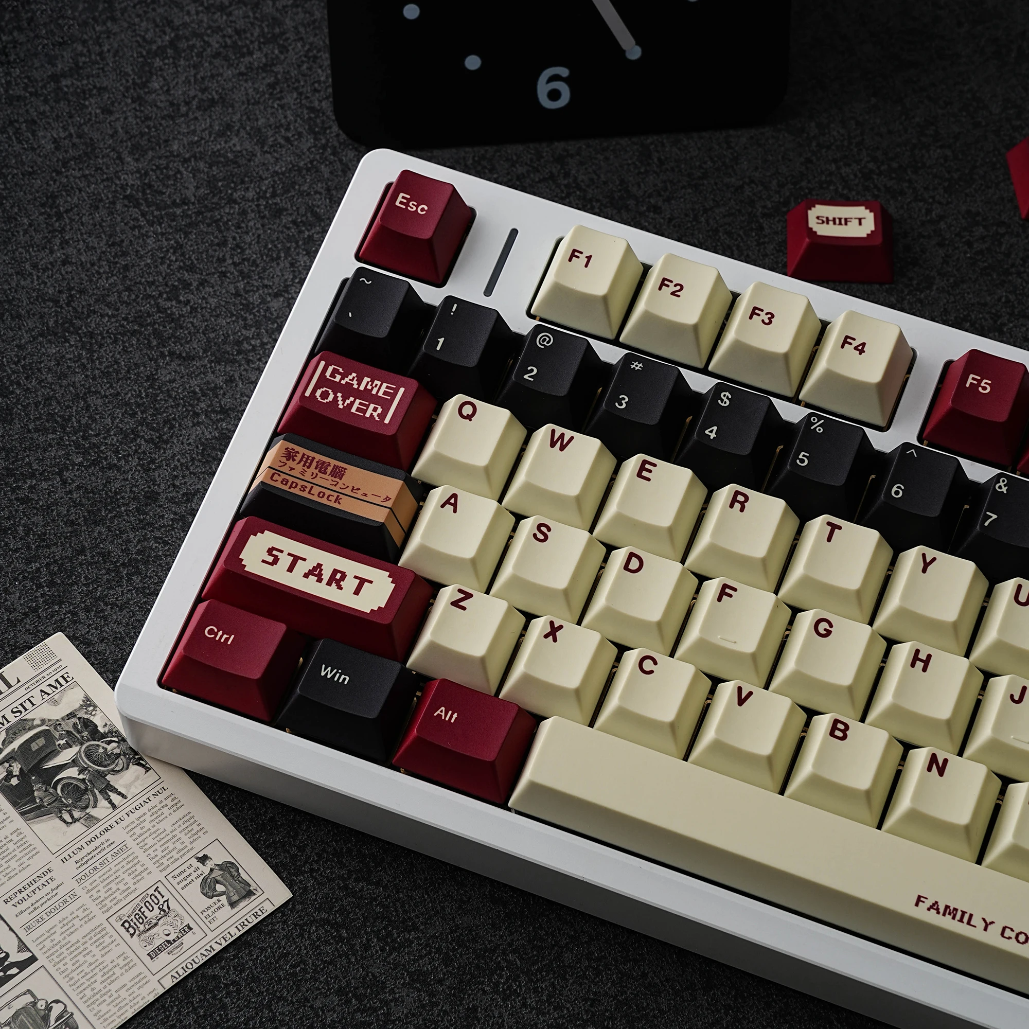 Фото Клавиши Cherry Retro NES с сублимационной печатью (немецкий, корейский, испанский, арабский, французский, русский, британский, ABNT-2) для механических клавиатур №1