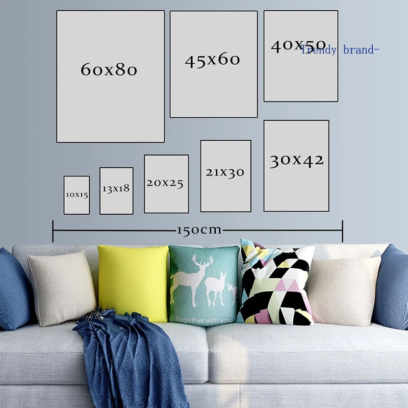 Картина на холсте с изображением граффити в скандинавском стиле |