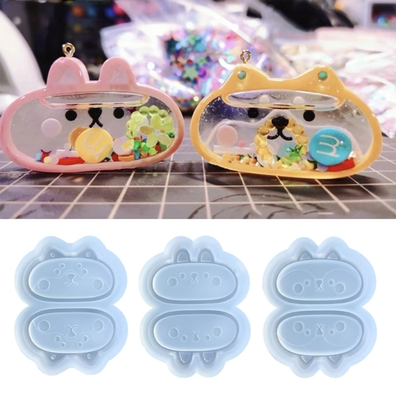 

Shiny Silicone Decorations Molds Little Animal Ornament Keychain Mold DIY Pendant Jewelry Epoxy Resin Crafting Molds