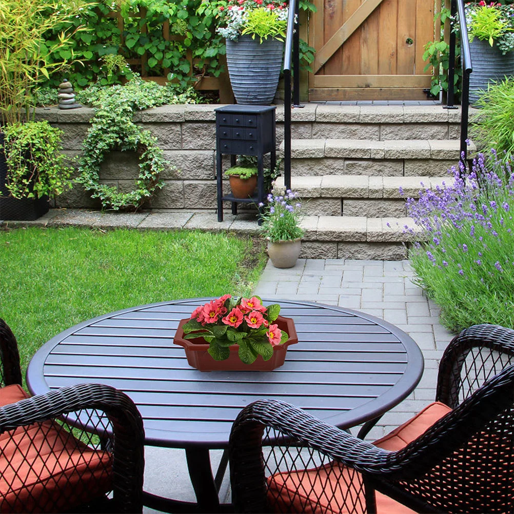 

10pcs Bonsai Pot Rectangular Flowerpot Bonsai Planter Flower Succulent Pots Plastic Container