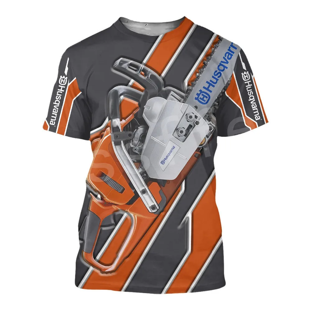 

NOVEDAD DE VERANO 2022, camiseta con estampado de herramientas, camiseta holgada de manga corta con cuello redondo para hombre,