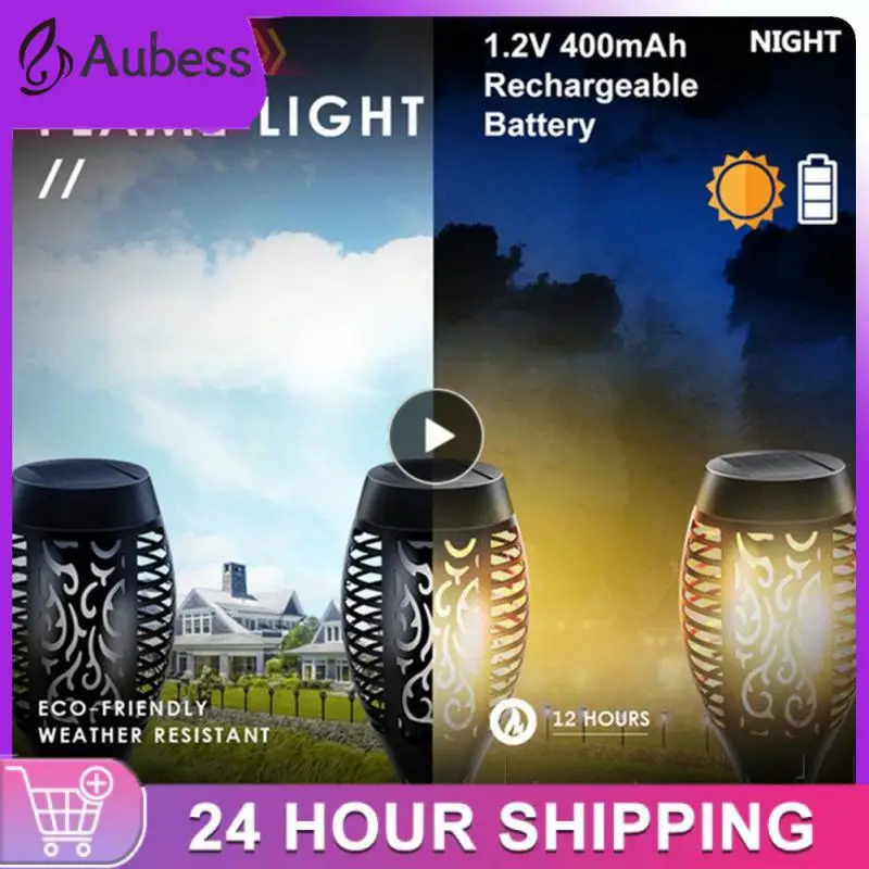 

Waterproof Floor Lamps Flickering Solar Flame Light Outdoor Lawn Garden Villa Solar Flame Lamp Garage Decoration Creative