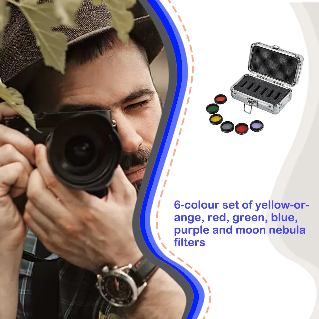 

Nebula Filter Astronomical Telescope Smooth Colorful Light Filters Multi Colors Easy to Install Planets Man Outdoor