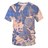 summer 3d printed classic flower mens t shirt casual o neck short sleeve street harajuku t shirt top