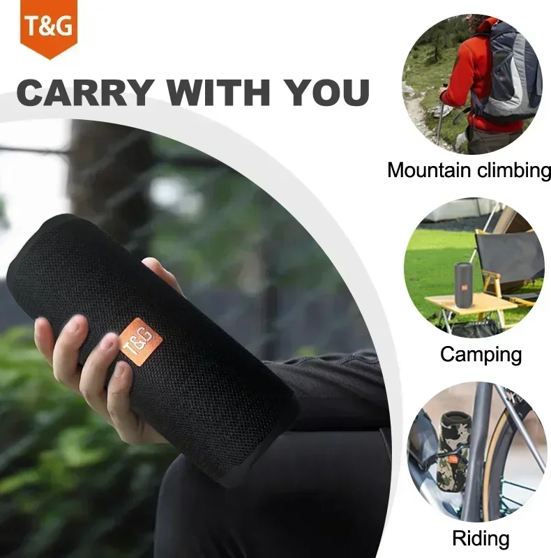 T &amp G TG365 Портативный Bluetooth-динамик с двумя басами и светодиодным беспроводным