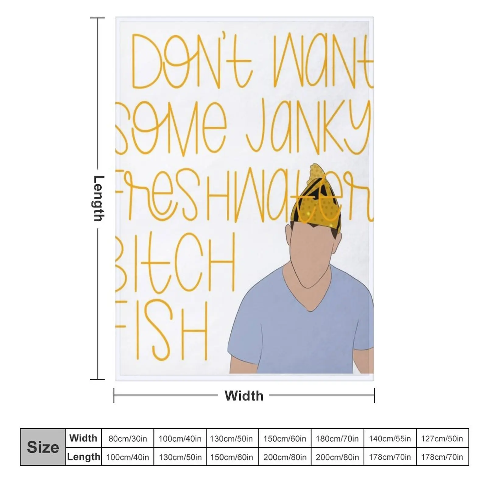 Одеяло New Girl Janky с пресноводной цитатой одеяло люксового бренда дизайнерские