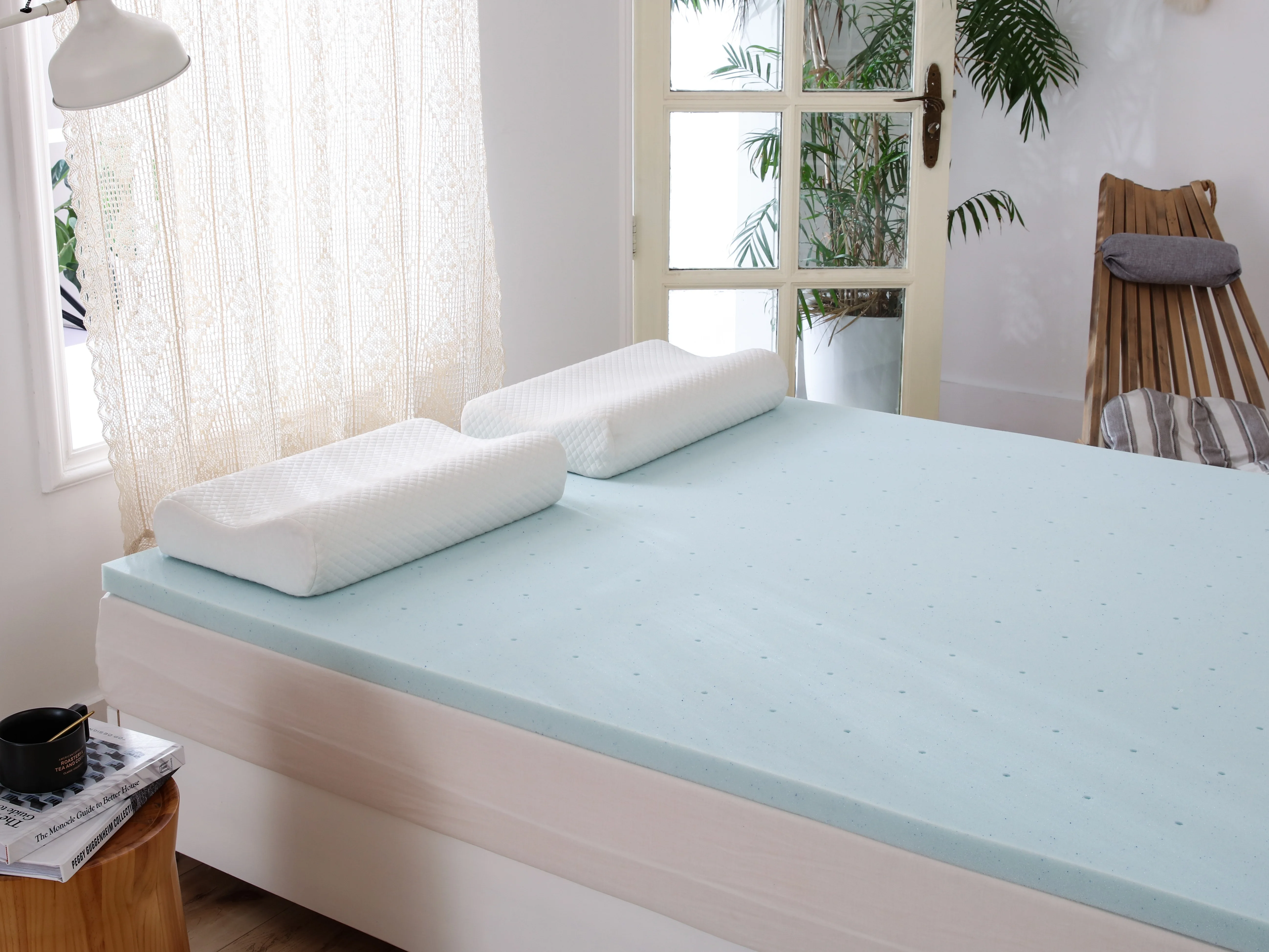 Гелевый матрас из пены с эффектом памяти 2 дюйма синий |