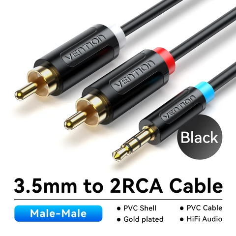 Кабель Vention 3.5 мм на 2 RCA