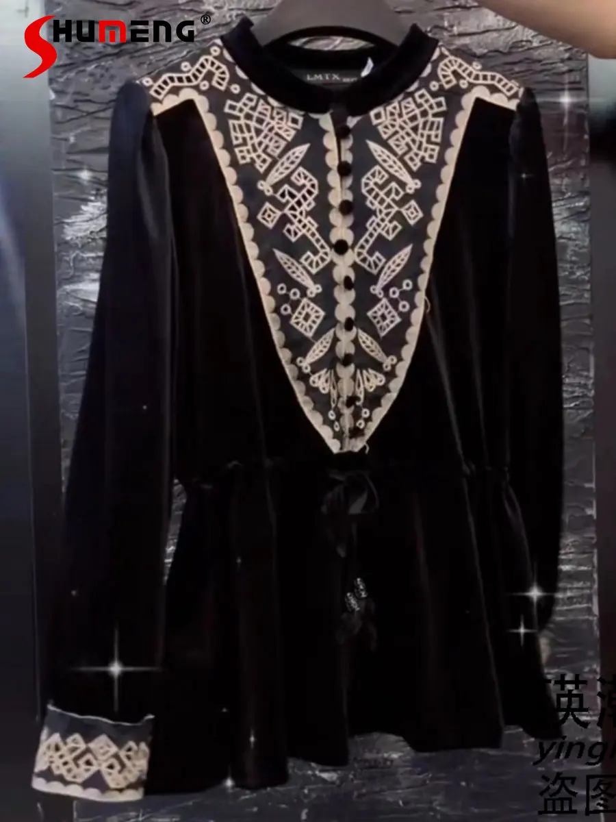 

Large Size Women's Clothings Long Sleeve Crew Neck Blouses Top 2023 Spring Fashion Elegant Loose Belly-Covering Bottoming Shirt