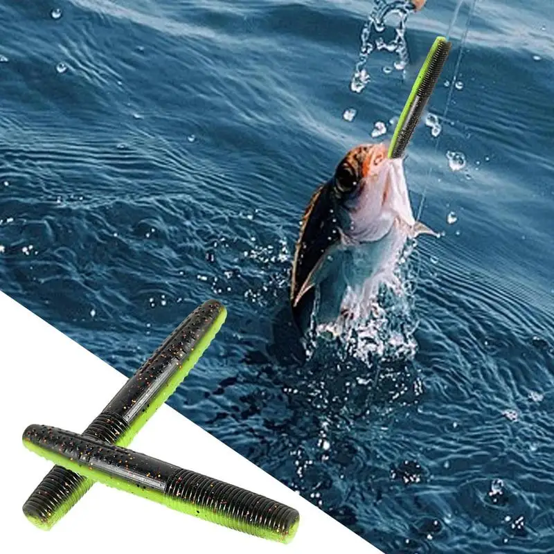 Приманка для ловли окуня 10 шт. искусственный червь рыболовная Мягкая приманка