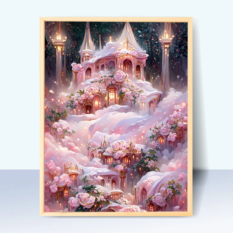 

3390Ann-Tulip diy digital oil painting oil painting acrylic flower painting explosion hand-filled landscape painting