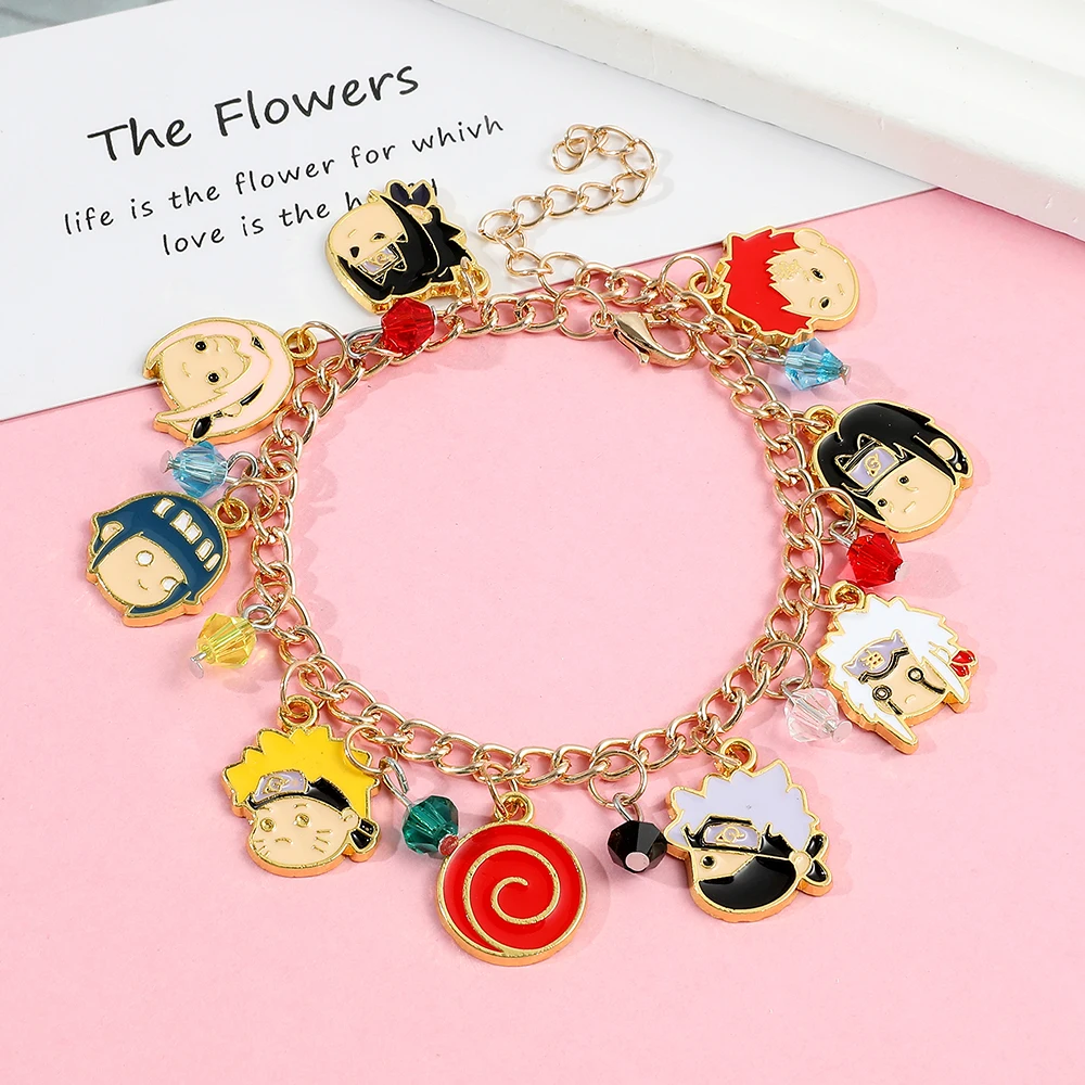 

Fashion Glamour Bangle Jewelry Naruto Bracelet Charm Bracelets for Girl Uzumaki Pendant Adjustable Wholesale