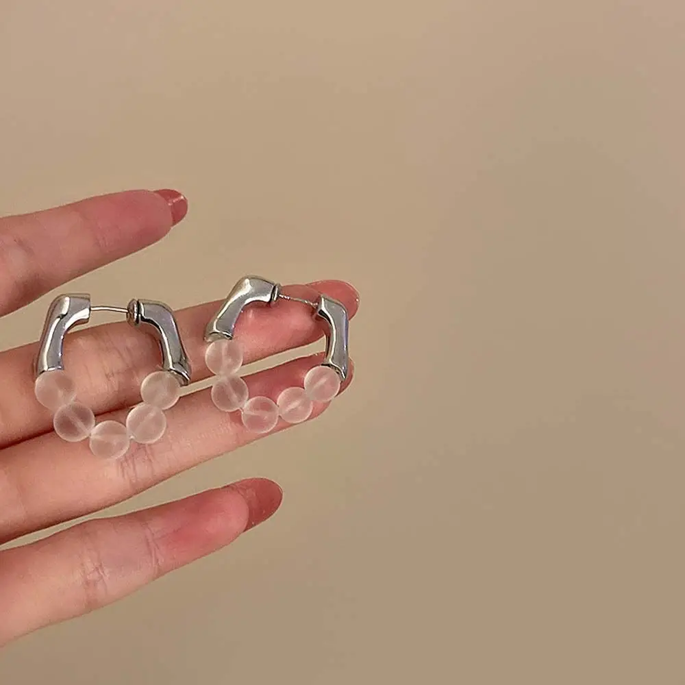 Жемчужные золотистые металлические серьги-гвоздики в Корейском стиле