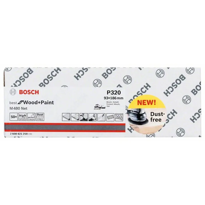 Шлифовальный лист BOSCH 2608621250 93x186 мм 320 | Инструменты