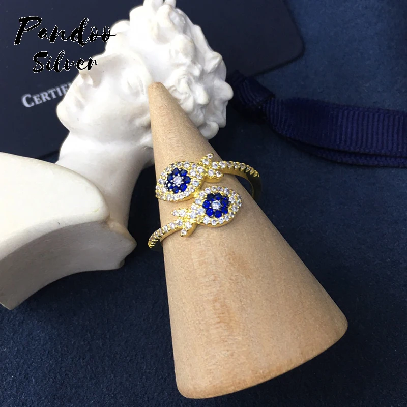 

Модное очаровательное Оригинальное ювелирное изделие из стерлингового серебра, желтое серебро Ete Lucky Fish, Открытое кольцо для женщин, ювелир...