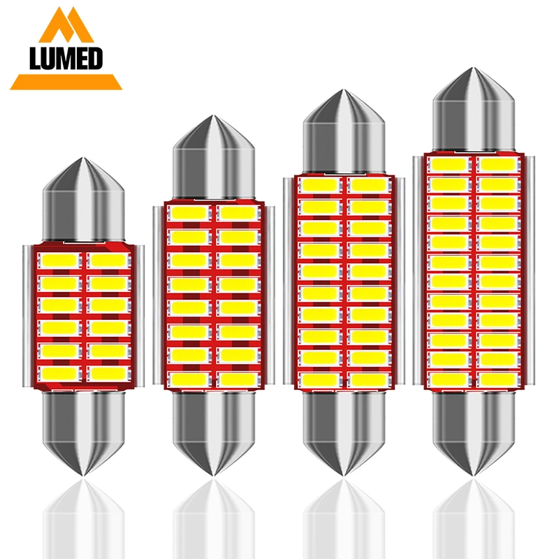 1x C10W C5W LED Canbus Festoon 31 мм 36 39 42 для автомобильной лампы лампа внутреннего освещения
