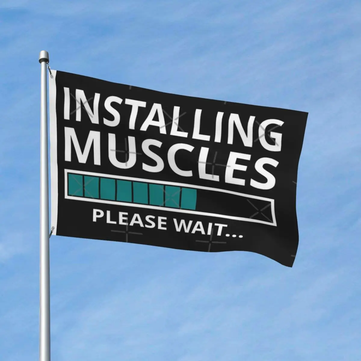 

Installing Muscles Please Wait Flag Decor Modern Outdoor Lawn Vibrant Colors Lightweight