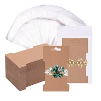 50pcs hairclips hairpin display cards paper holder with opp bags for jewelry barrettes hair accessory packaging retail price tag