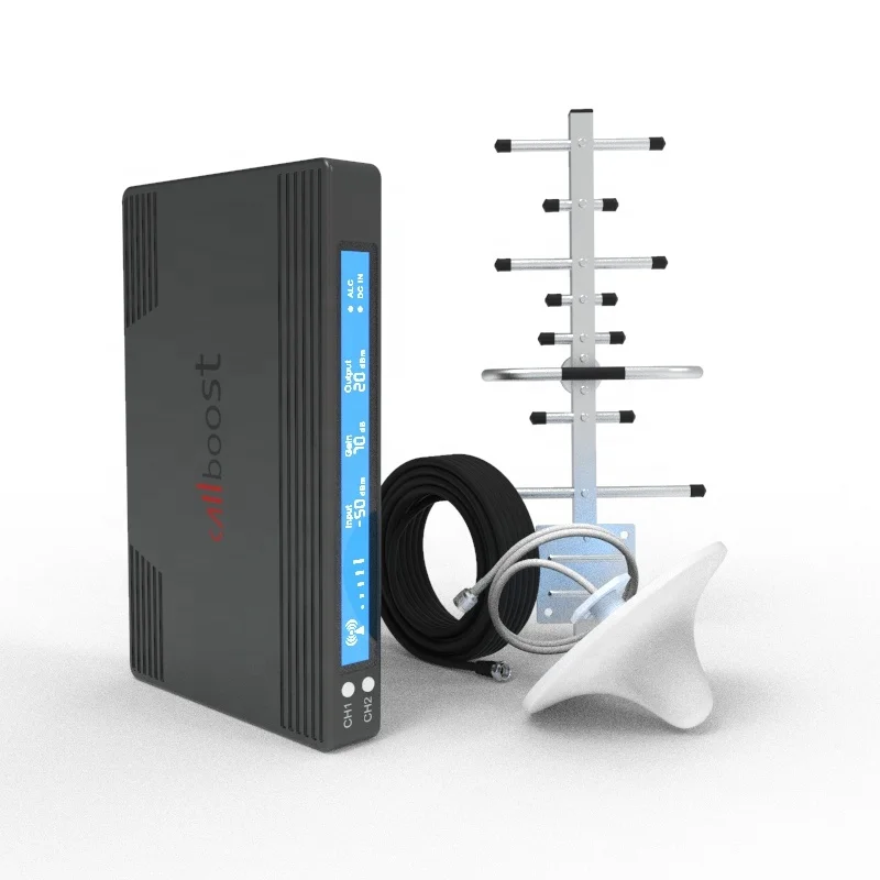 

Callboost 1800 2100 mhz 2g 3g 4g ALC Dual-Band Signal Extender Amplifier Lte Mobile Network Repeater Cell Phone Signal Booster