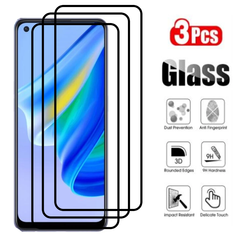 

Full Cover Tempered Glass For Oppo A72 A52 A92 A93 A54 A74 A94 A95 A15 A53 A12 A16 A54 S Reno 5 6 Lite Screen Protector