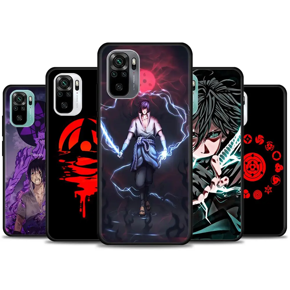 

Naruto Sasuke Kaleidoscope written round eye Phone Case for Redmi 10 9 9A 9C 9i K20 K30 K40 Plus Note 10 11 Pro Soft Silicone