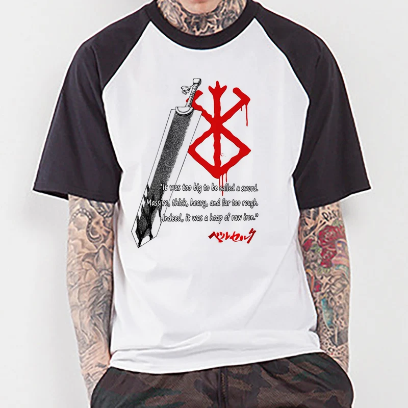 

New Berserk T Shirt Men Anime Shirt Funny Cartoon T-shirt Tee Harajuku Japanese Top Tshirt Clothing Funny Women Tshirts