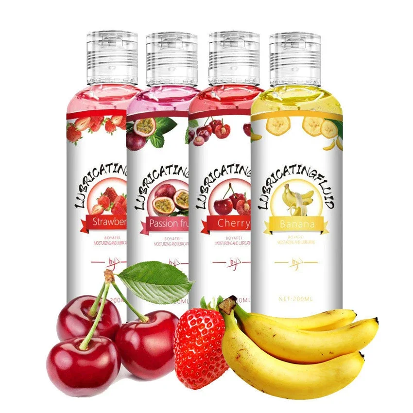 Интимная смазка с фруктовым вкусом гель для секса клубника банан вишня масло
