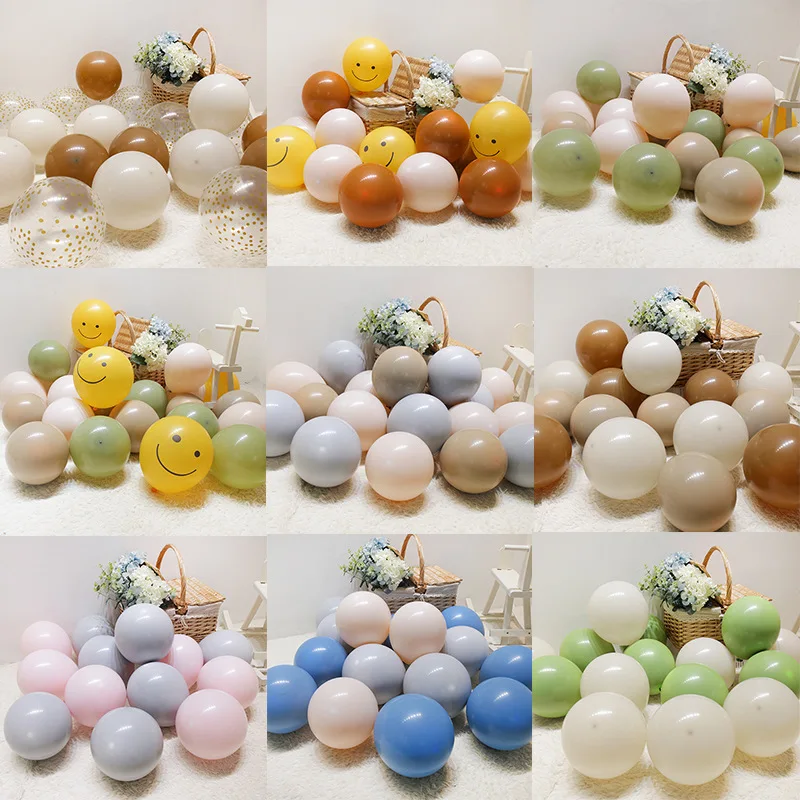 

MOLANDI Gold Brown Retro Grey Metal Latex Confetti Balloons Wedding babyshower Decorations Matte Globos Birthday Halloween Party