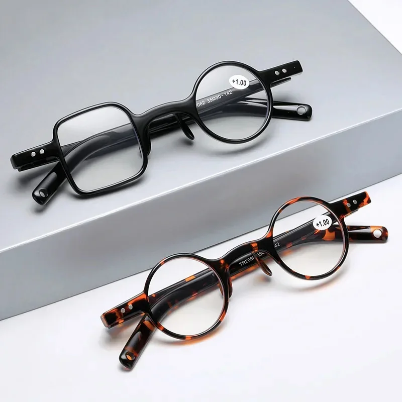 Mężczyźni Kobiety Okulary do czytania Ultralekkie okulary Okrągłe kwadratowe małe oprawki blokujące niebieskie światło очки для