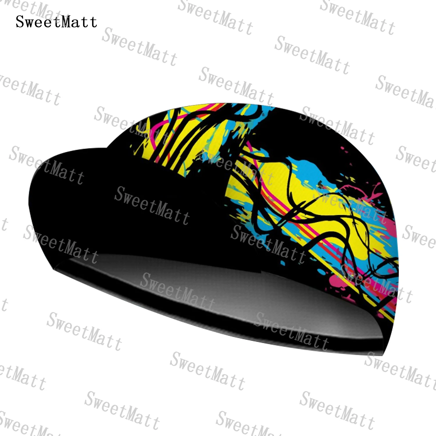 

Новинка 2022, стильная велосипедная шапка Sweetmatt в стиле ретро с рисунком маслом, Полиэстеровая, впитывающая пот и быстросохнущая, дышащая