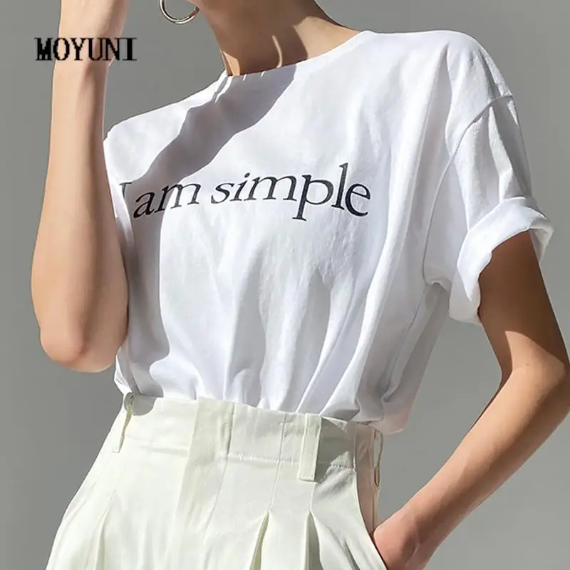 

Simple Chic Contrast O Short Sleeve White Tshirt Women Contrast Letter Tee Ropa Mujer Print Y2k Top Graphic T Shirts Clothes