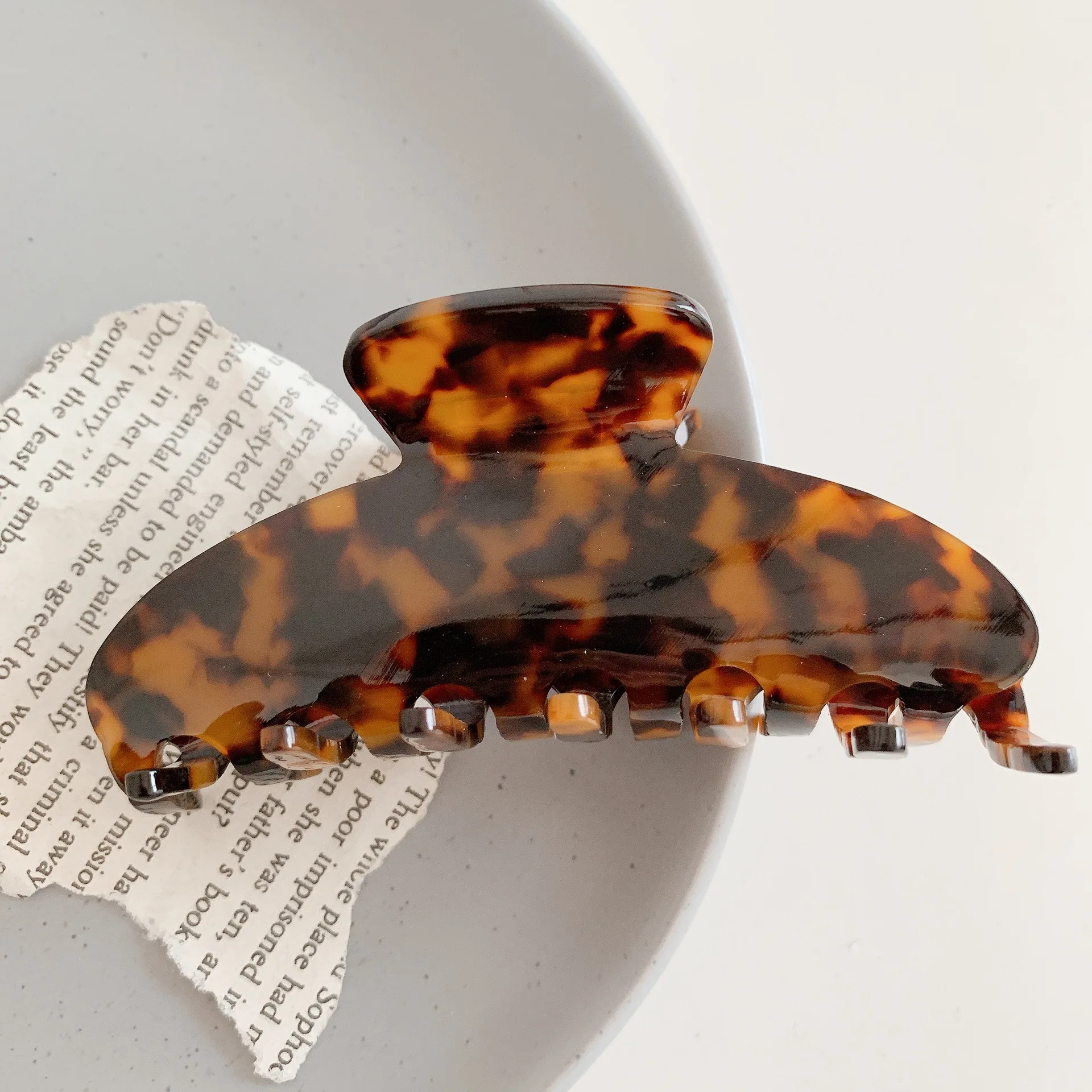 DuoShang ретро черепаховый цвет ацетатный коготь для волос 10 см большие зажимы-когти