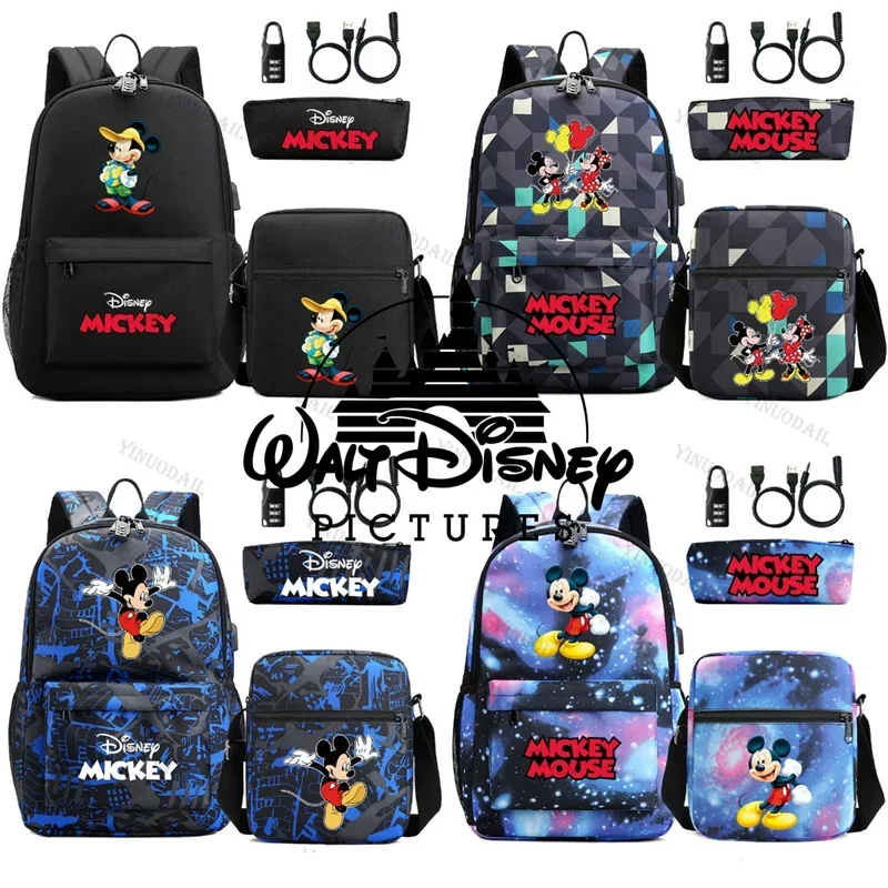 Рюкзак Mick с изображением Микки Мауса из Диснея замком An-ti и USB-портом