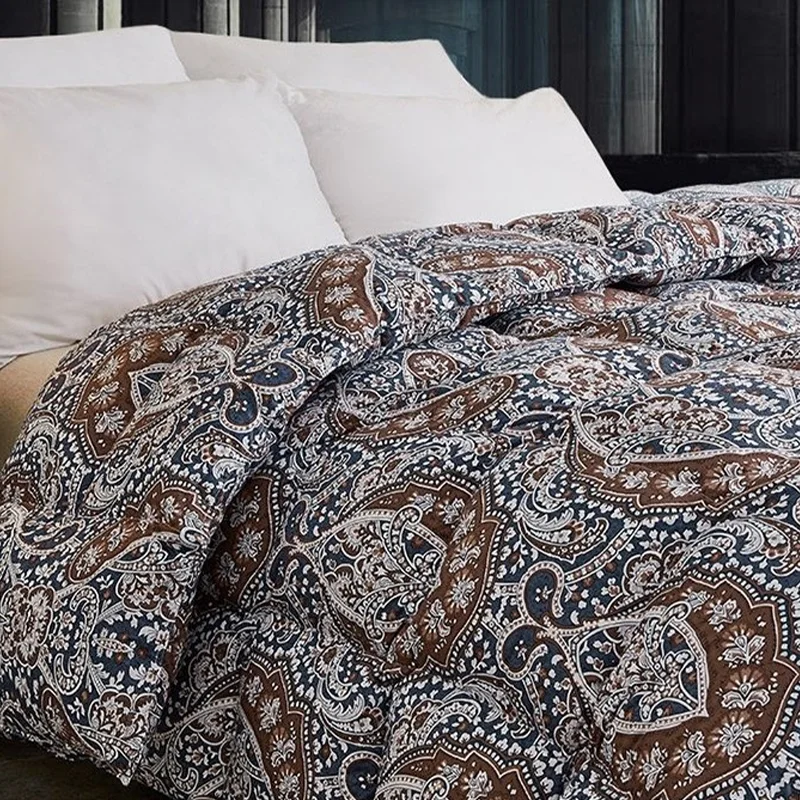 

Пуховое одеяло, наполнитель из белого гусиного пуха, 3D пододеяльник для хлеба/одеяло, зимние роскошные одеяла