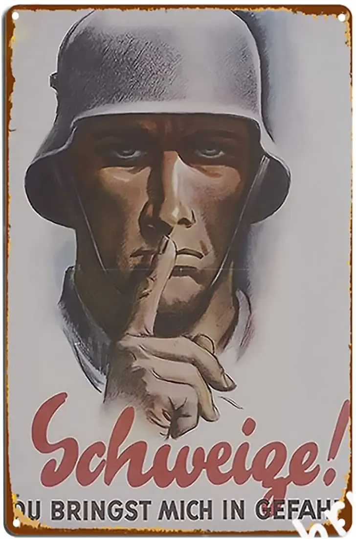 

Второй мировой. Тихий. Винтажный немецкий плакат, металлические знаки, Настенная пещера, настенные персонализированные плакаты с жестяными...