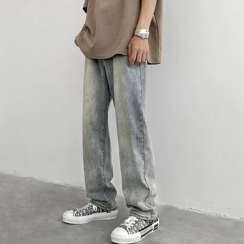 

Джинсы Z81 мужские с широкими штанинами, тонкие мешковатые модные популярные уличные универсальные повседневные в стиле хип-хоп, в европейском стиле для подростков, лето 2023