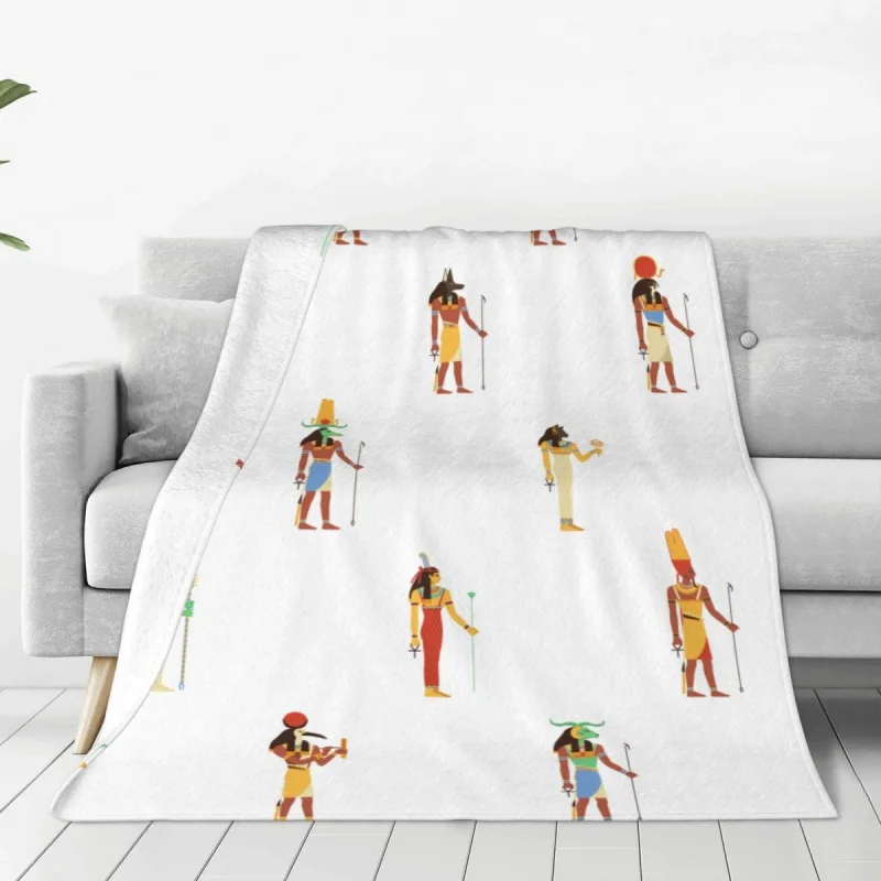 

Ancient Egypts Gods Egyptian His Blankets Flannel Spring Autumn Soft Throw Blankets for Bedding Travel Bedding Throws