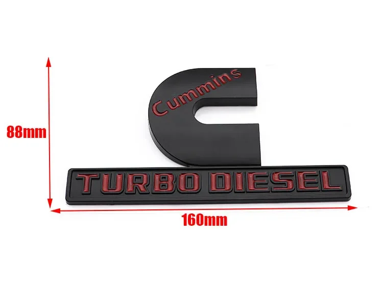 

Cummins Turbo Diesel ABS автомобильная задняя наклейка с логотипом, задний бампер, задняя дверь, багажник, наклейка на крыло, боковая эмблема, аксессуары для стайлинга