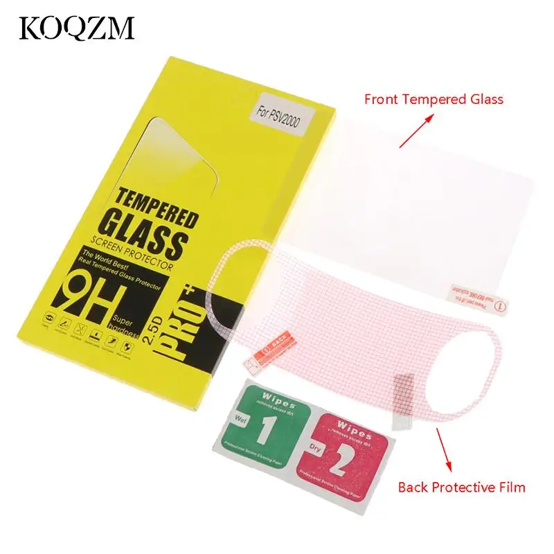 

Tempered Glass Front+Back Clear Screen Protector Cover Protective Film Guard for Sony PlayStation Psvita PS Vita PSV 2000 Slim